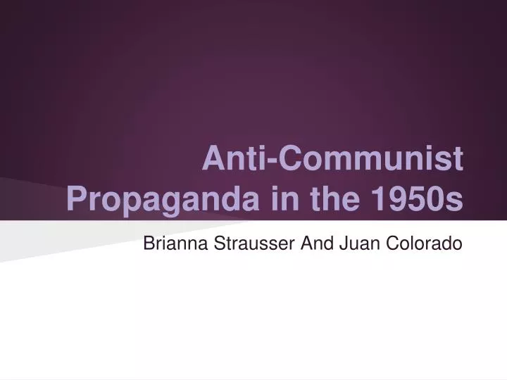 anti communist propaganda in the 1950s
