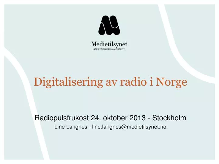 digitalisering av radio i norge