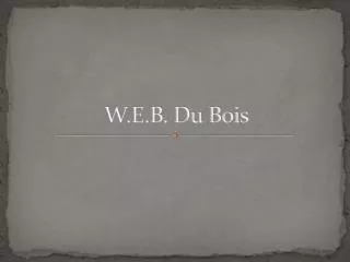 w e b du bois
