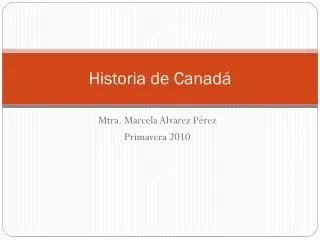 historia de canad