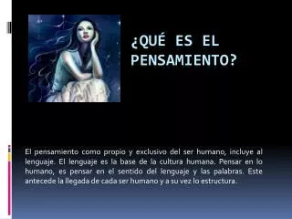 qu es el pensamiento