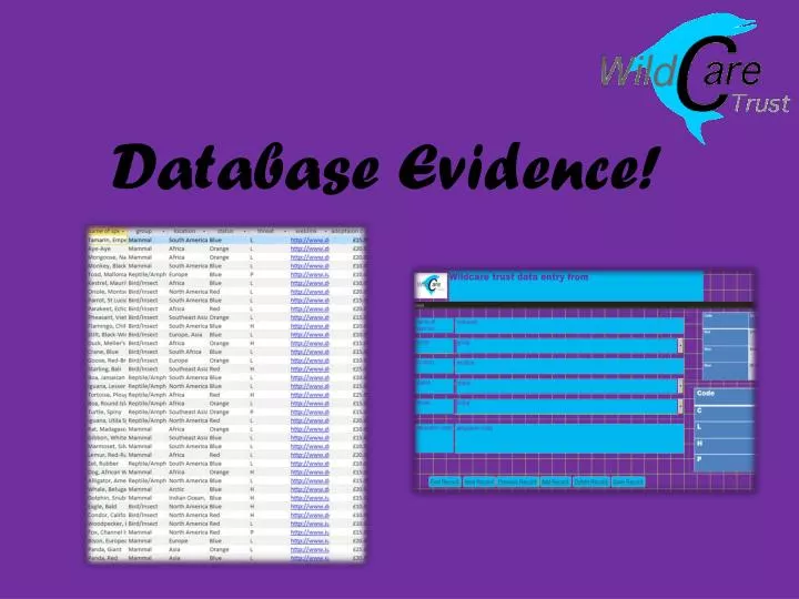 database evidence
