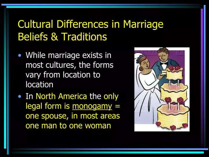 cultural differences in marriage beliefs traditions