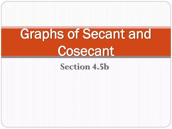 graphs of secant and cosecant