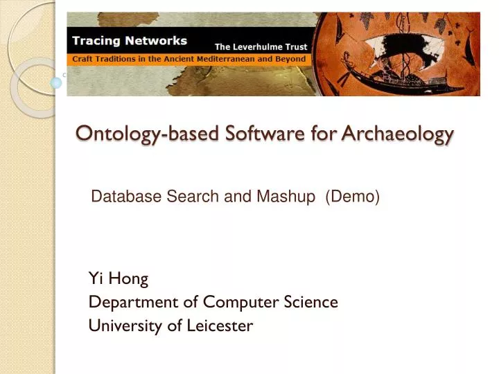 ontology based software for archaeology
