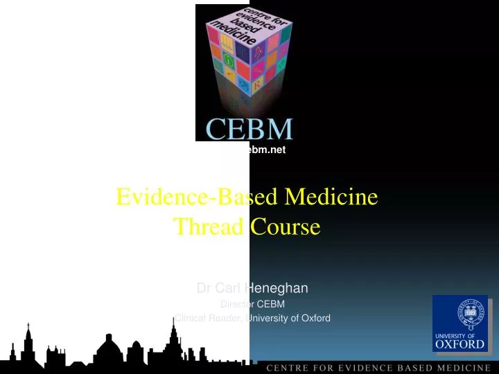 evidence based medicine thread course