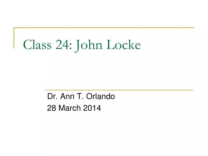 class 24 john locke