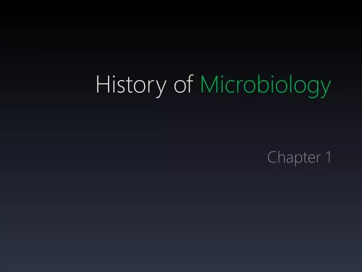 history of microbiology