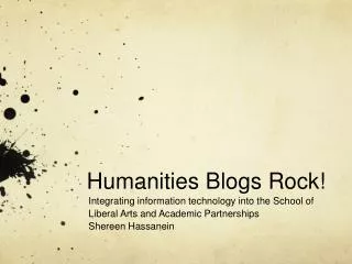 Humanities Blogs Rock!
