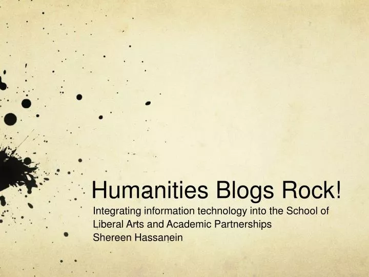 humanities blogs rock
