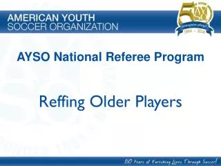 Reffing Older Players