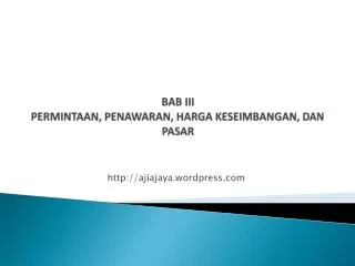bab iii permintaan penawaran harga keseimbangan dan pasar