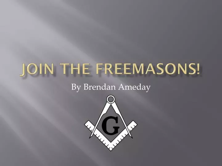 join the freemasons