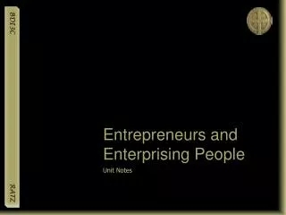 Entrepreneurs and Enterprising People