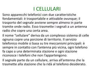 i cellulari