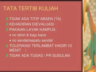 tata tertib kuliah