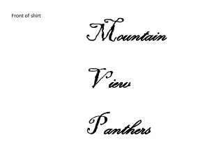 m ountain v iew p anthers
