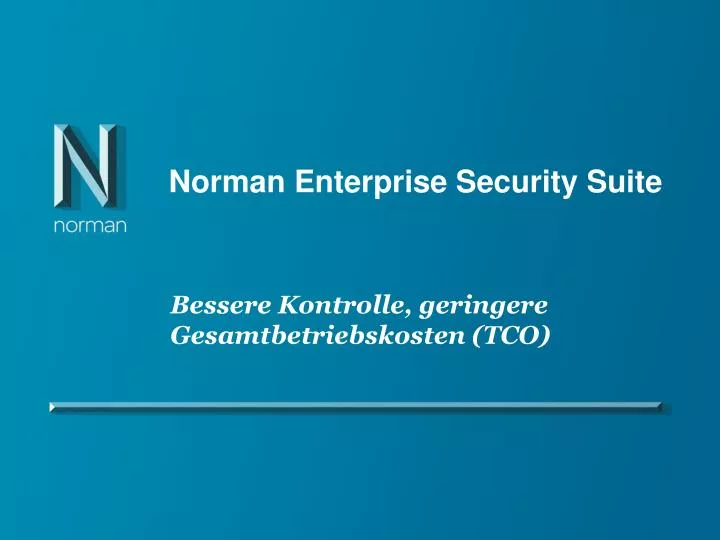 norman enterprise security suite