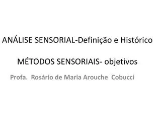 an lise sensorial defini o e hist rico m todos sensoriais objetivos