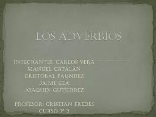 los adverbios