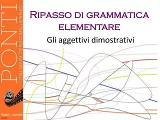 ripasso di grammatica elementare