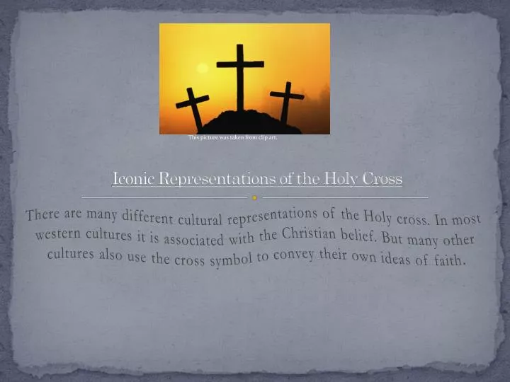 iconic representations of the holy cross