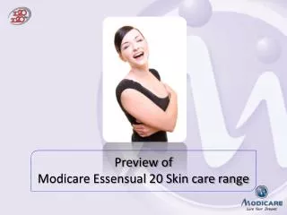 Preview of Modicare Essensual 20 Skin care range