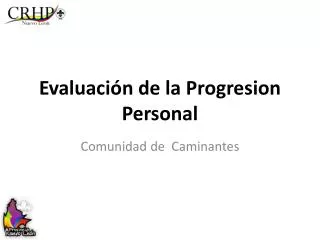 evaluaci n de la progresion personal