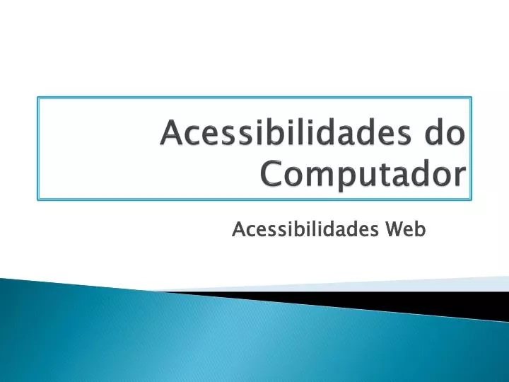 acessibilidades do computador