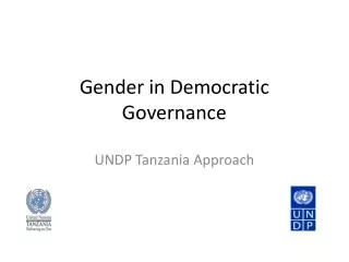 Gender in Democratic Governance