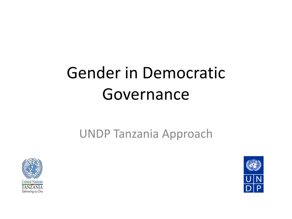 Democratic Gender PPT - Gender in Democratic Governance PowerPoint Presentation, free ...