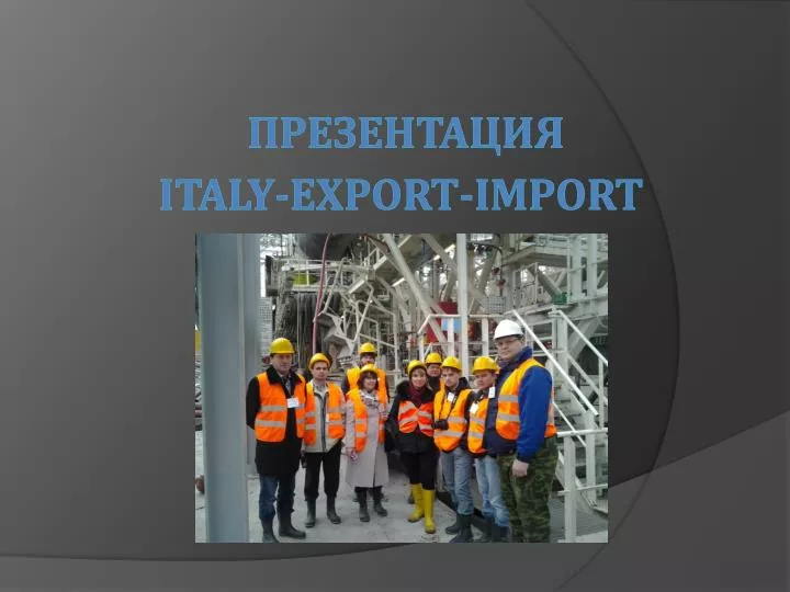 italy export import