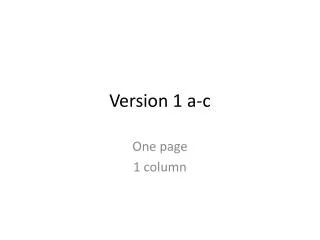 version 1 a c