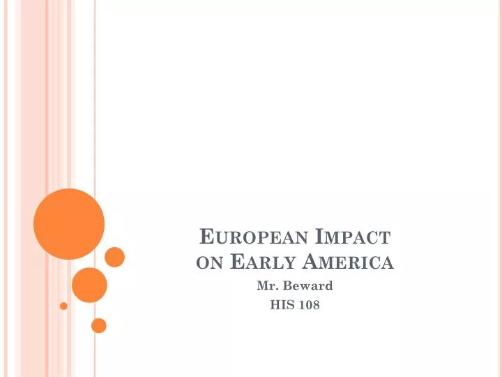 european impact on early america