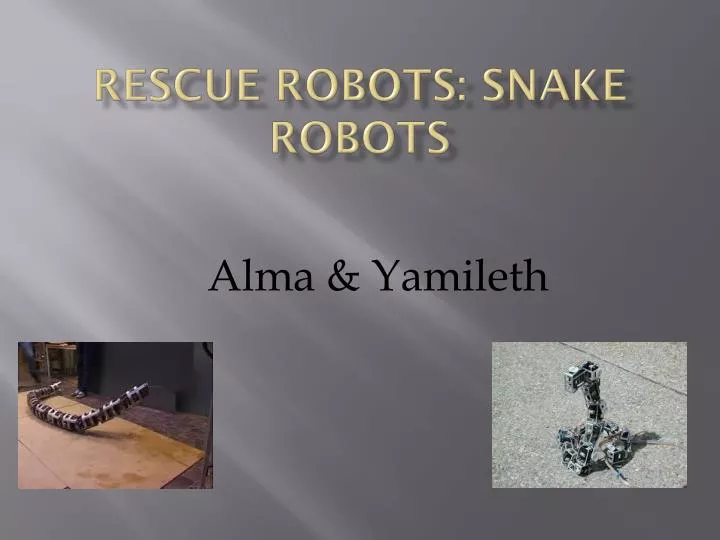 rescue robots snake robots