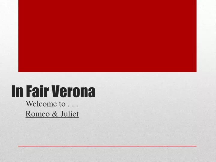 in fair verona