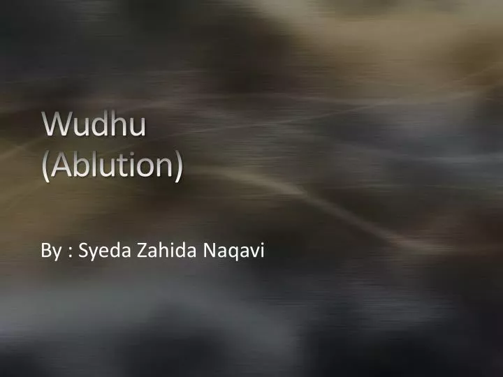wudhu ablution