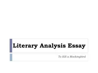 Literary Analysis Essay