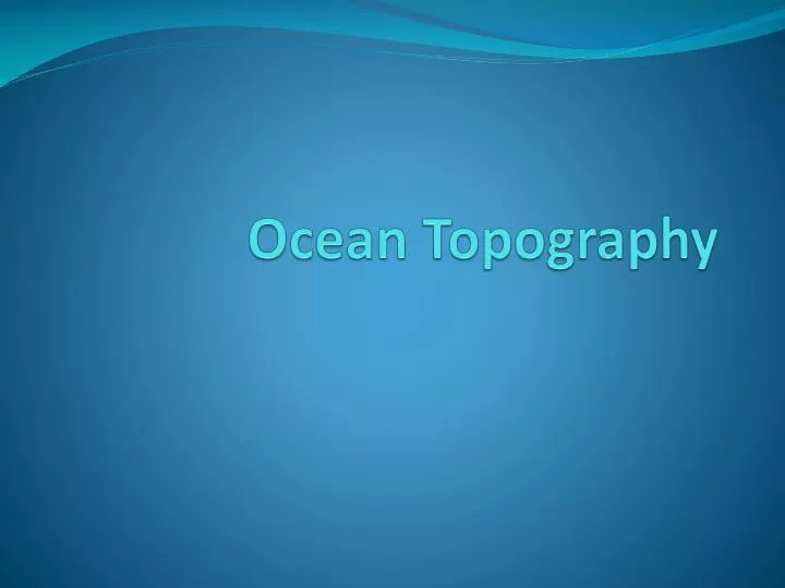 ocean topography