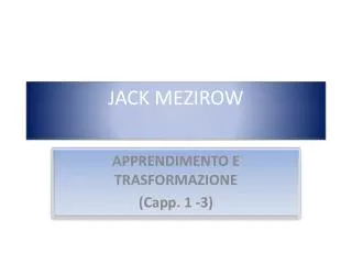 jack mezirow