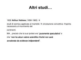 altri studi