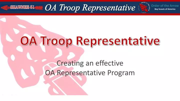 oa troop representative