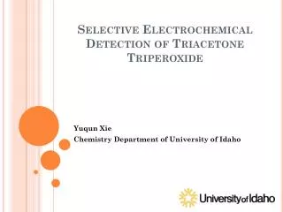 Selective Electrochemical Detection of Triacetone Triperoxide