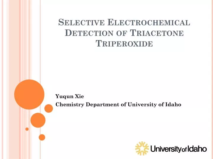 selective electrochemical detection of triacetone triperoxide