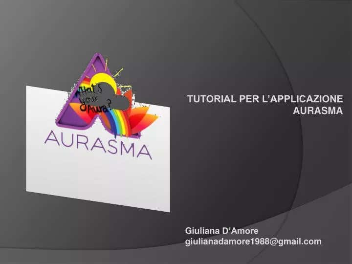 tutorial per l applicazione aurasma