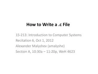 How to Write a .c File