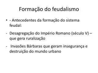 forma o do feudalismo