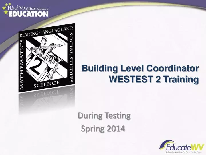 building level coordinator westest 2 training