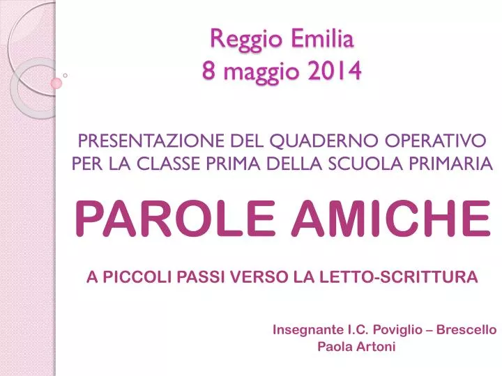 reggio emilia 8 maggio 2014