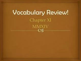 Vocabulary Review!